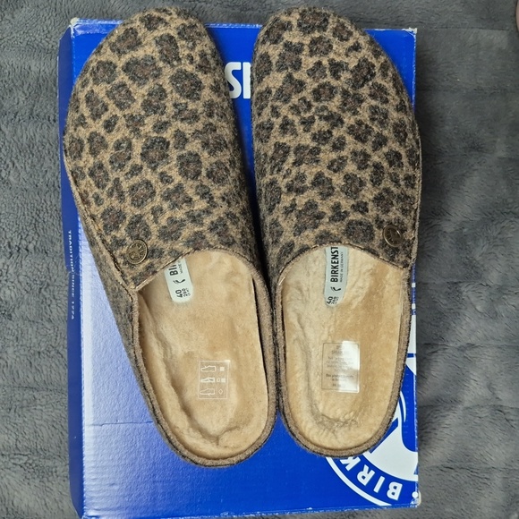 Birkenstock Zermatt Wool Felt Shearling Clogs In Toffee Melange,Size 40, NWT - Picture 3 of 17